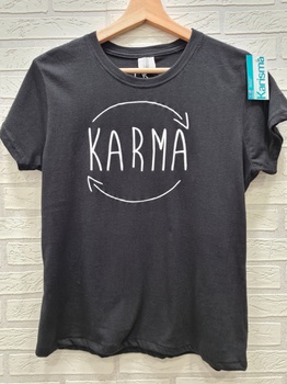 Camiseta Karma (Negro, S)